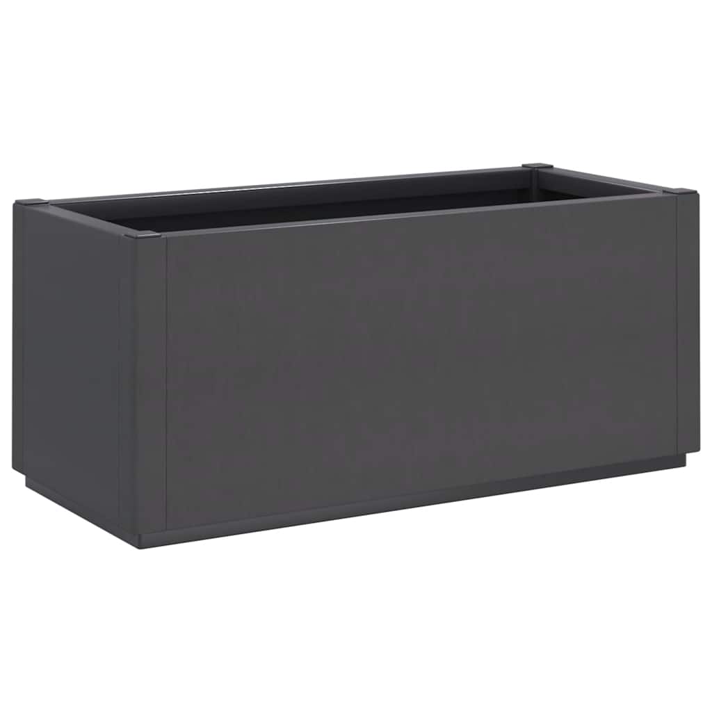 Vaso/floreira 80x36x35 cm PP cinzento-escuro