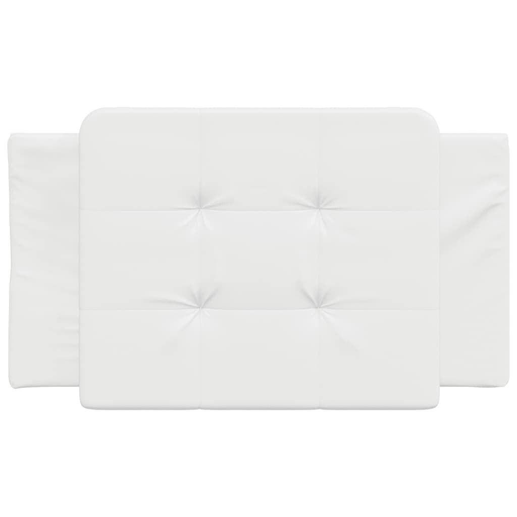 Almofadão de cabeceira zadar 90 cm couro artificial branco
