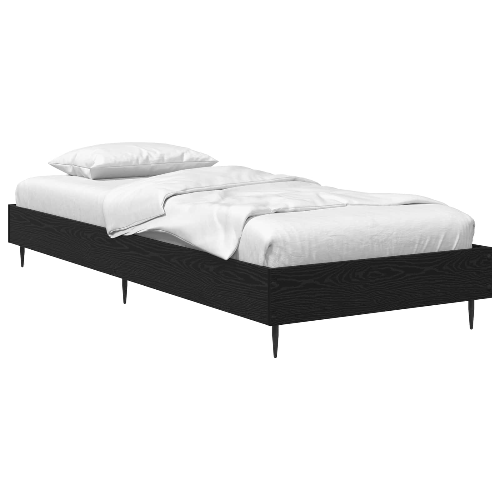 Estrutura da cama carvalho preto 80 x 200 cm