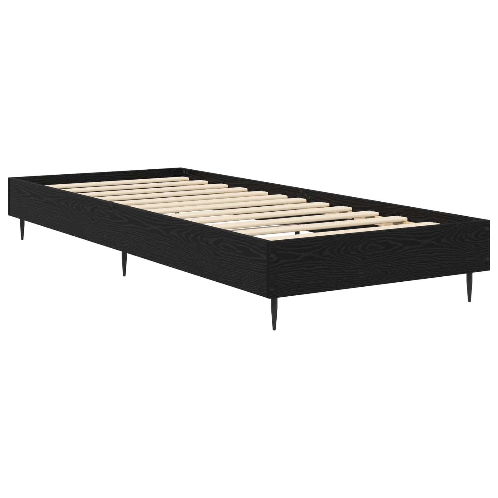 Estrutura da cama carvalho preto 80 x 200 cm