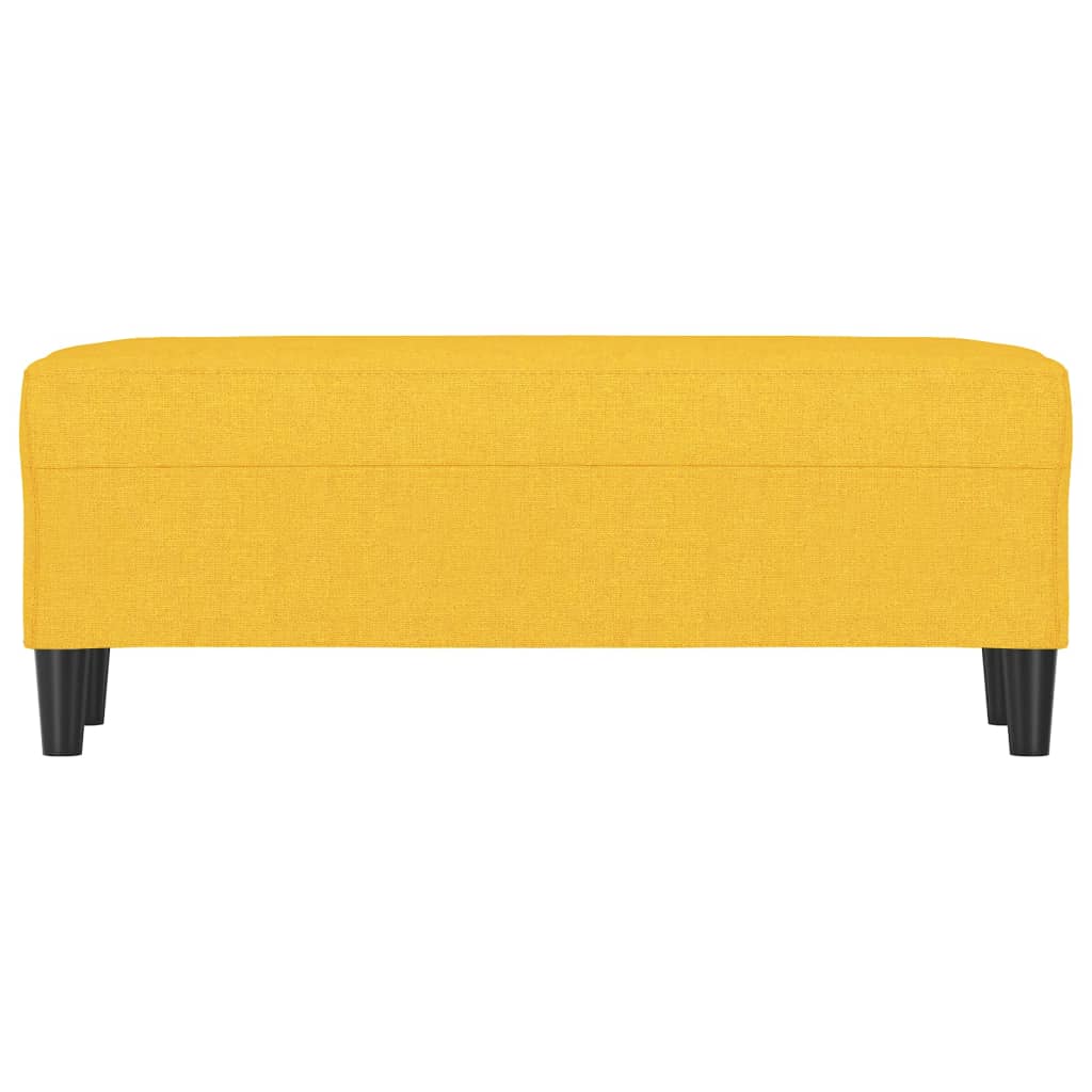 Banco 100x35x41 cm tecido amarelo-claro