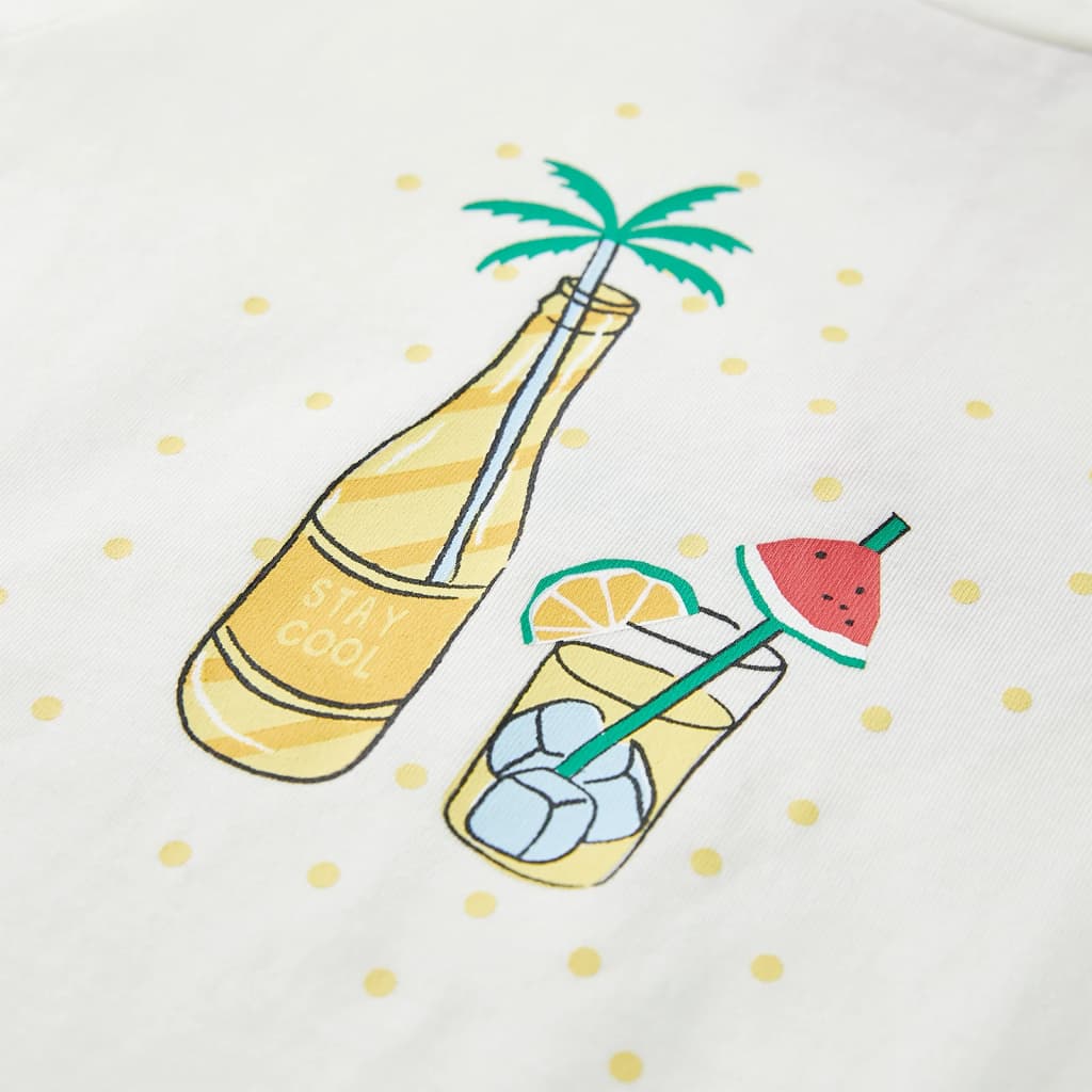 T-shirt infantil cor cru 116