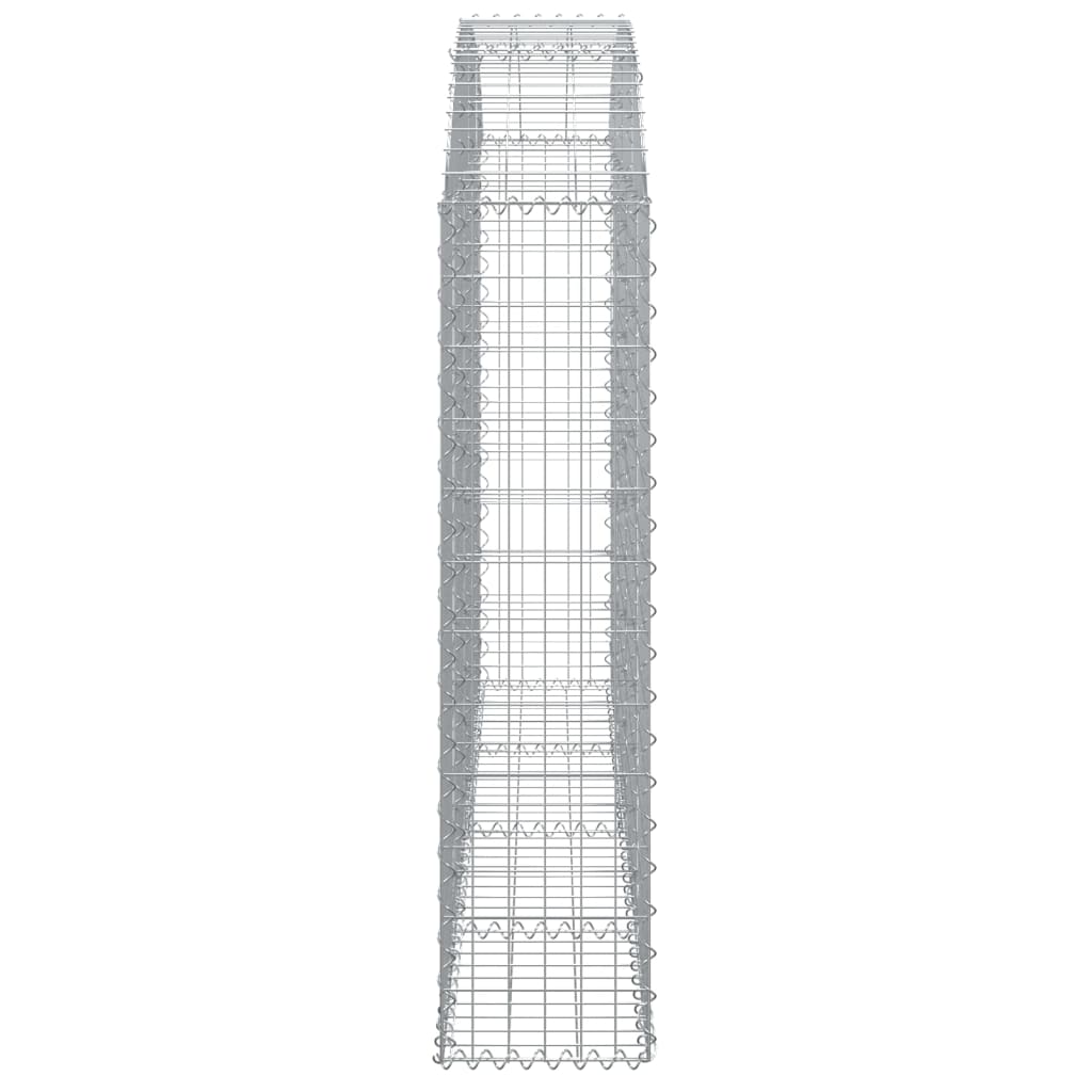 Cesto gabião arqueado 200x30x120/140 cm ferro galvanizado