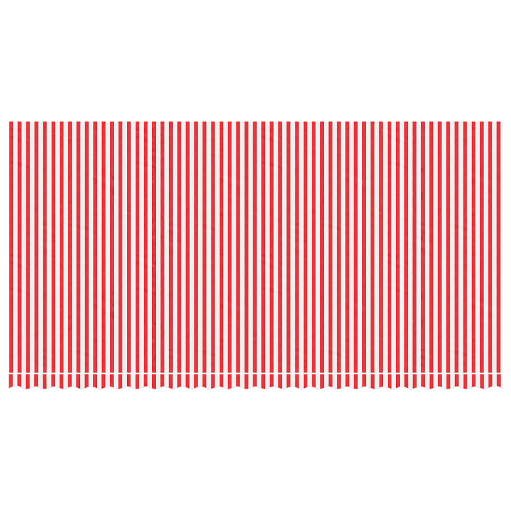 Tecido de substituição para toldo vermelho e branco 600x300 cm poliéster