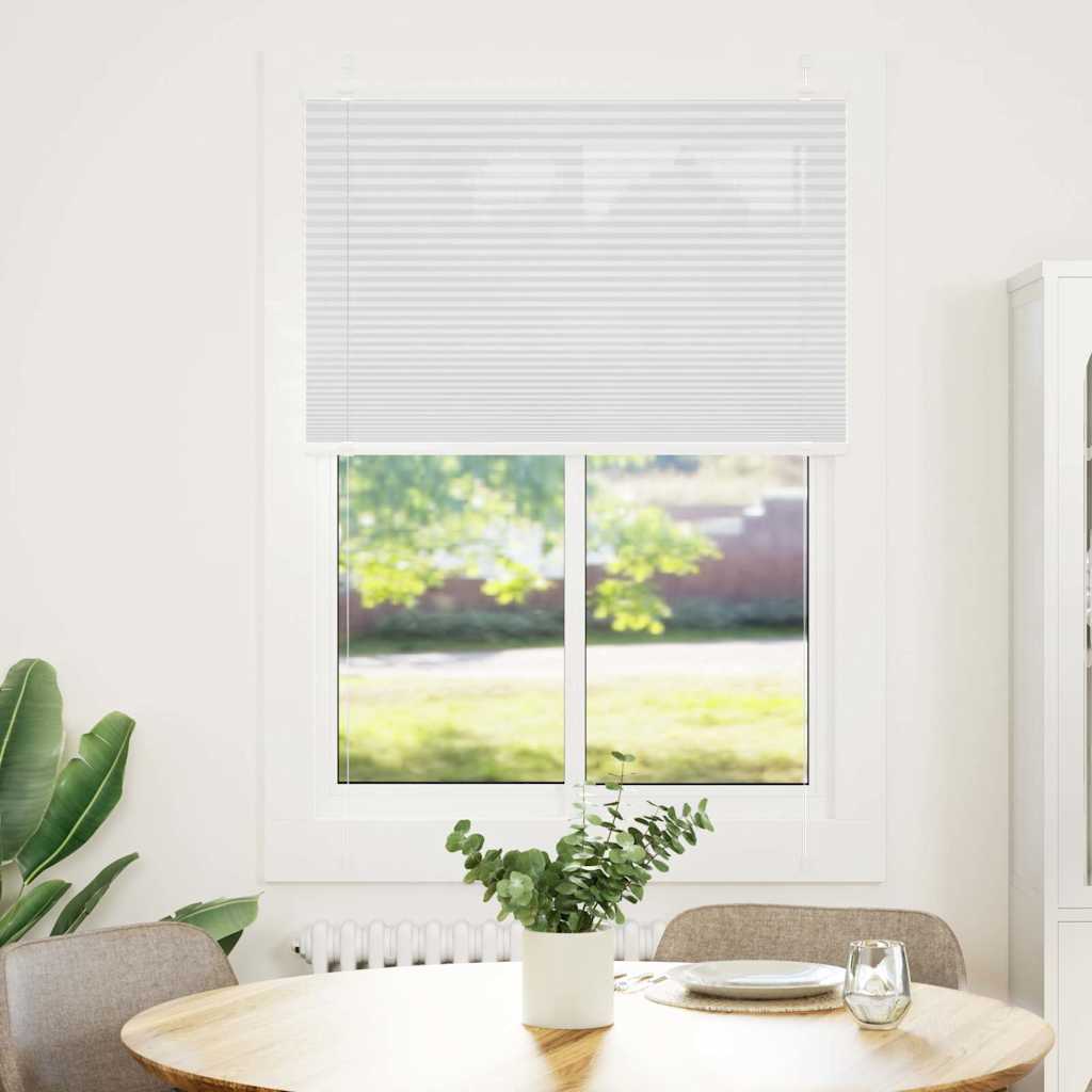 Branco plissada cega 100x150cm largura tecido 99,4 cm poliéster