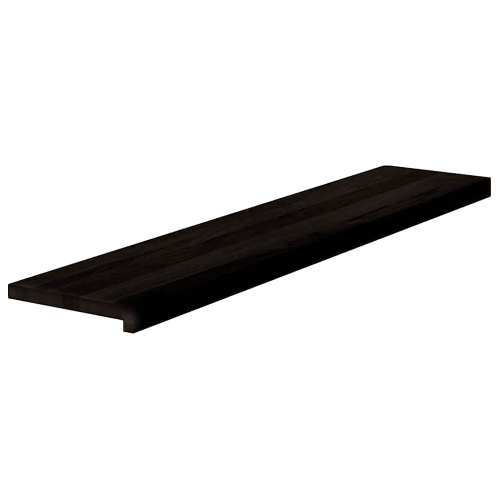 Tapetes de escada 12 pcs 120x30x2 cm carvalho castanho-preto