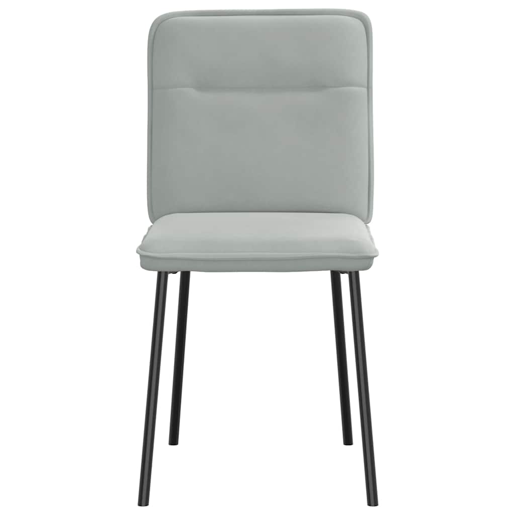 Cadeiras de jantar 4 pcs veludo cinzento-claro