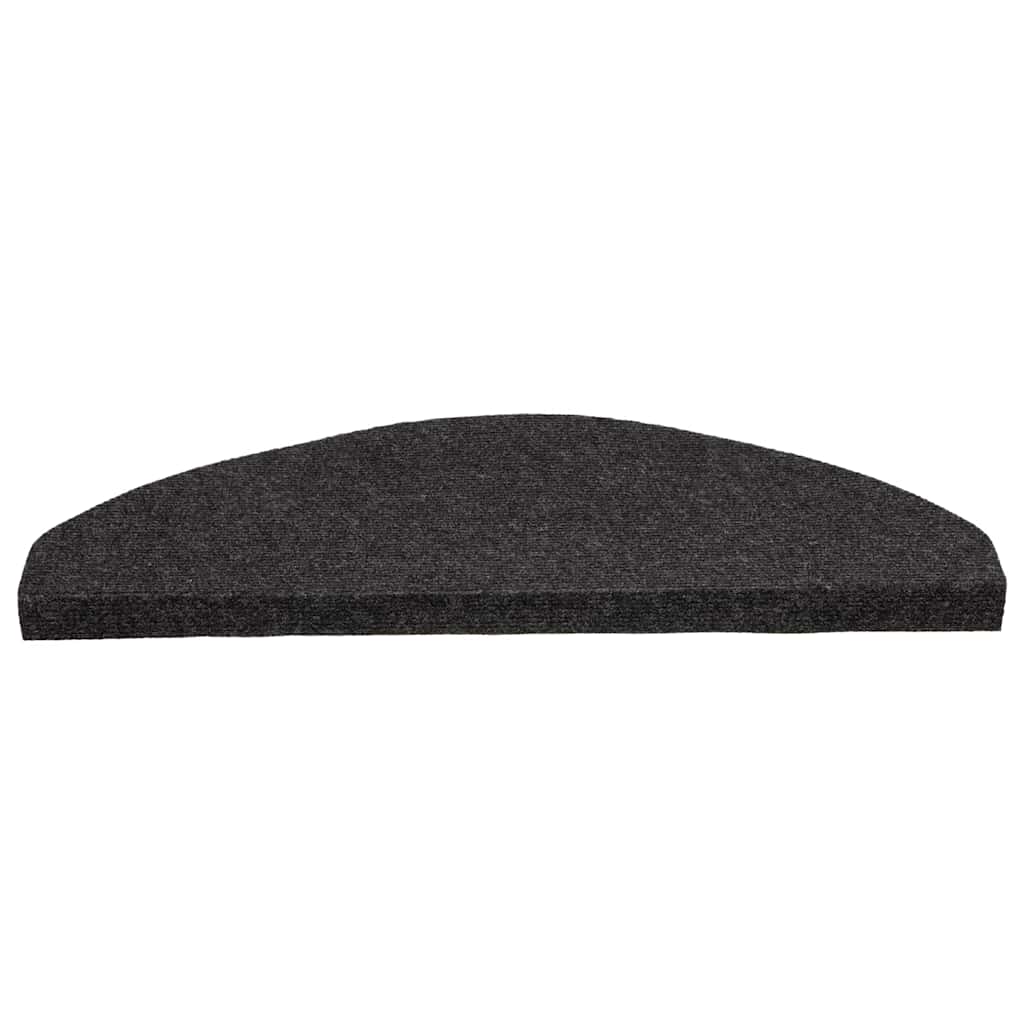Tapetes de escada adesivos 10 pcs 65x22,5x3,5 cm preto