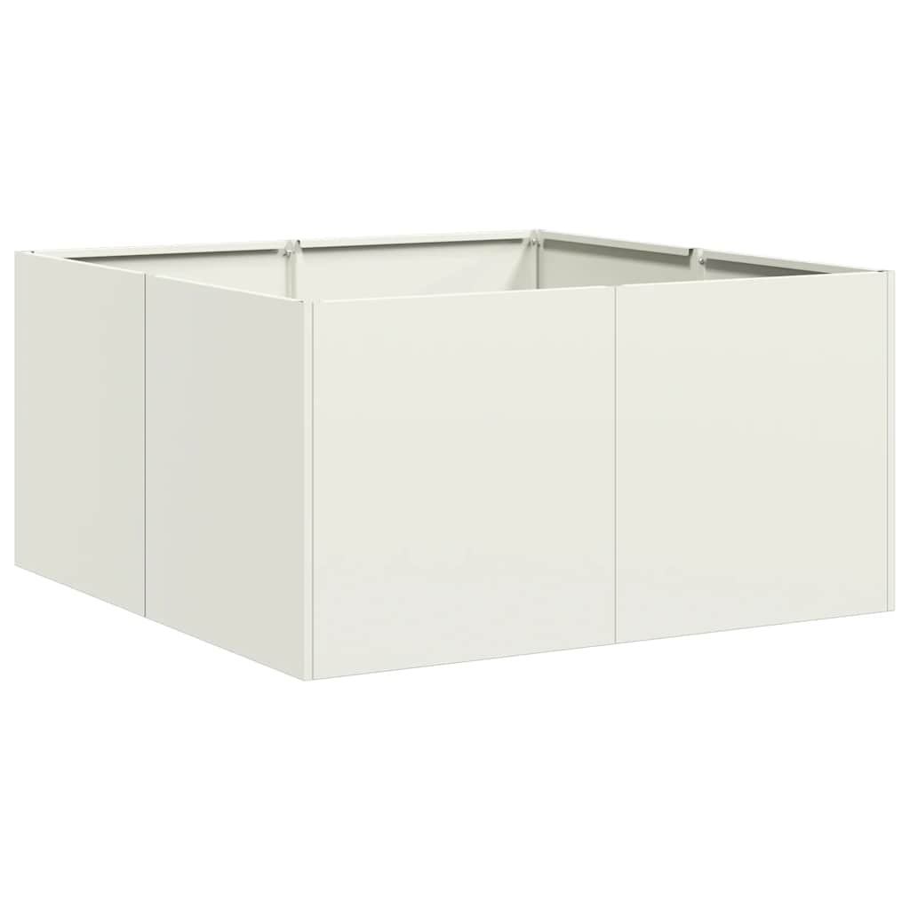 Vaso/floreira 80x80x40 cm aço laminado a frio branco
