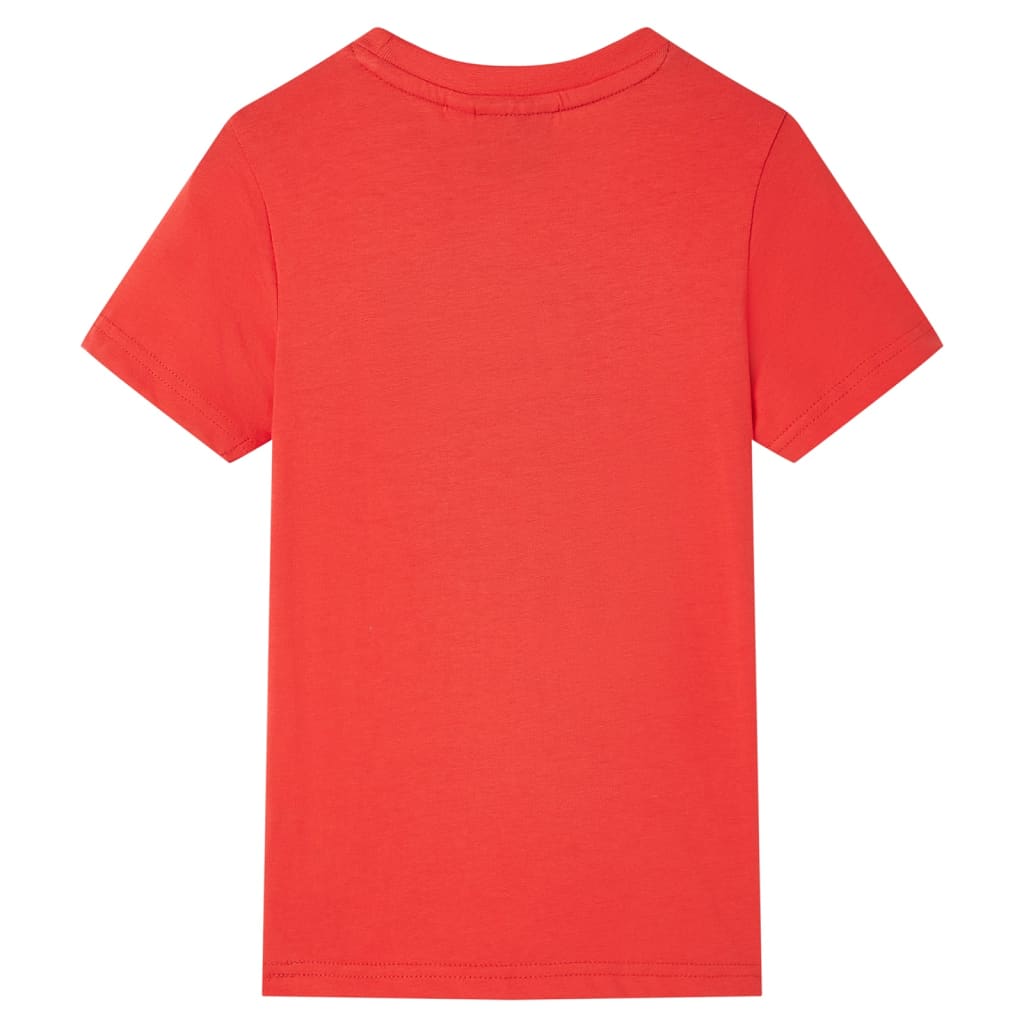 T-shirt de manga curta para criança vermelho 140