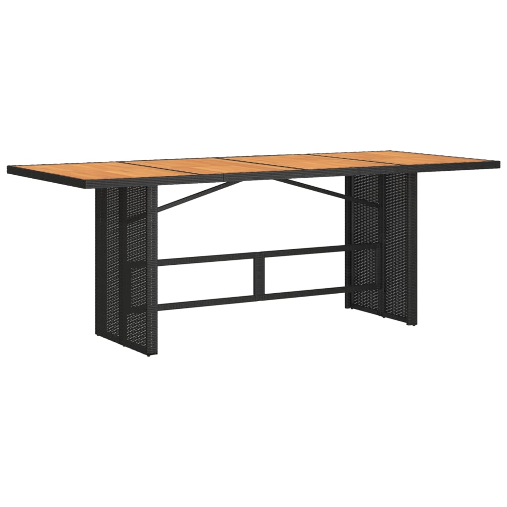 7 Pcs conjunto de jantar p/ jardim c/ almofadões vime PE preto