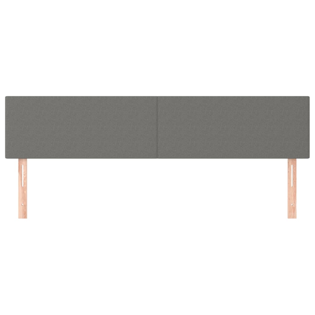 Cabeceiras cinzento-escuro 180x5x78/88 cm tecido