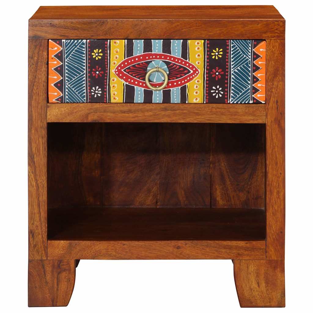 Mesa de cabeceira 40x35x45 cm madeira de acácia maciça