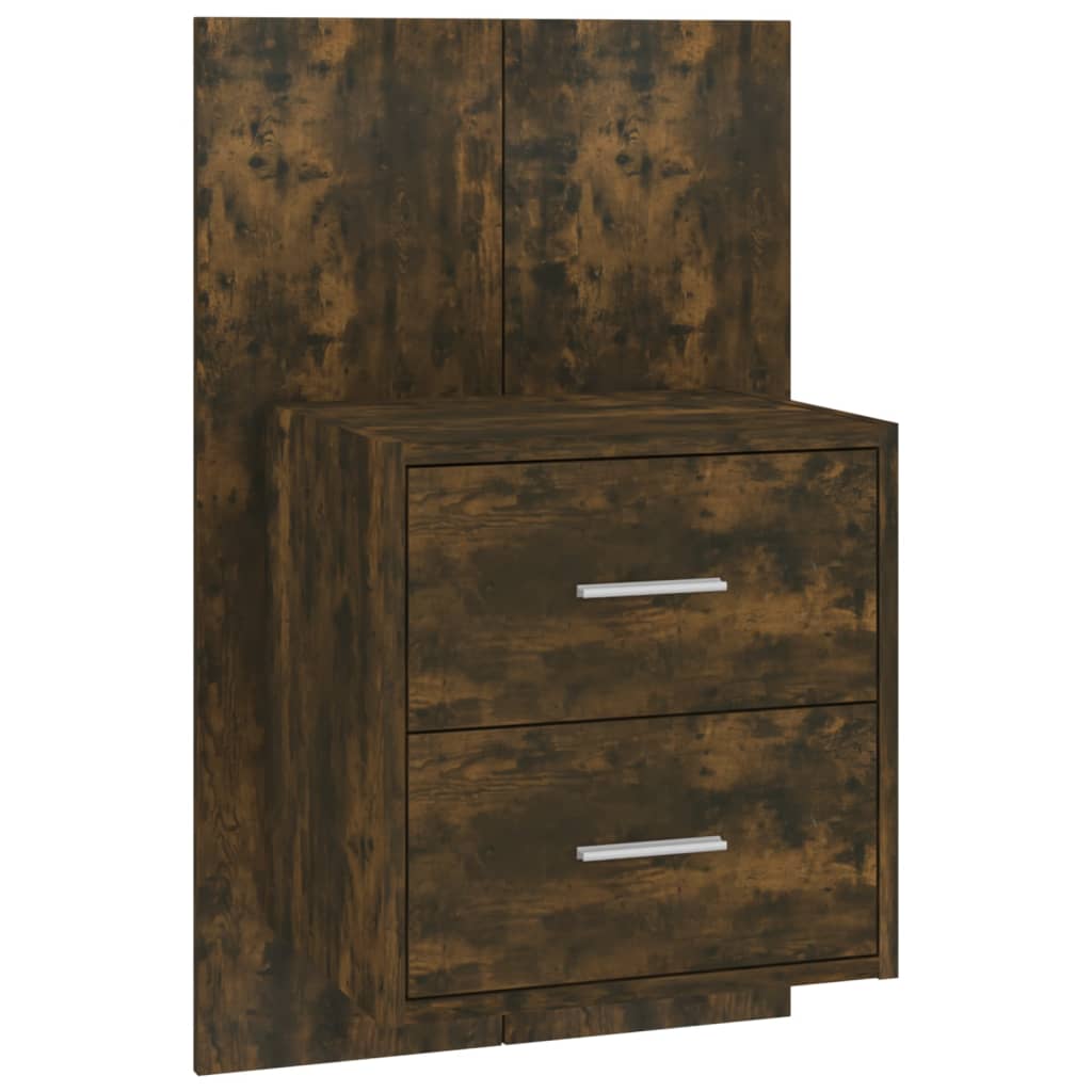 Mesa de cabeceira de montagem na parede cor carvalho fumado