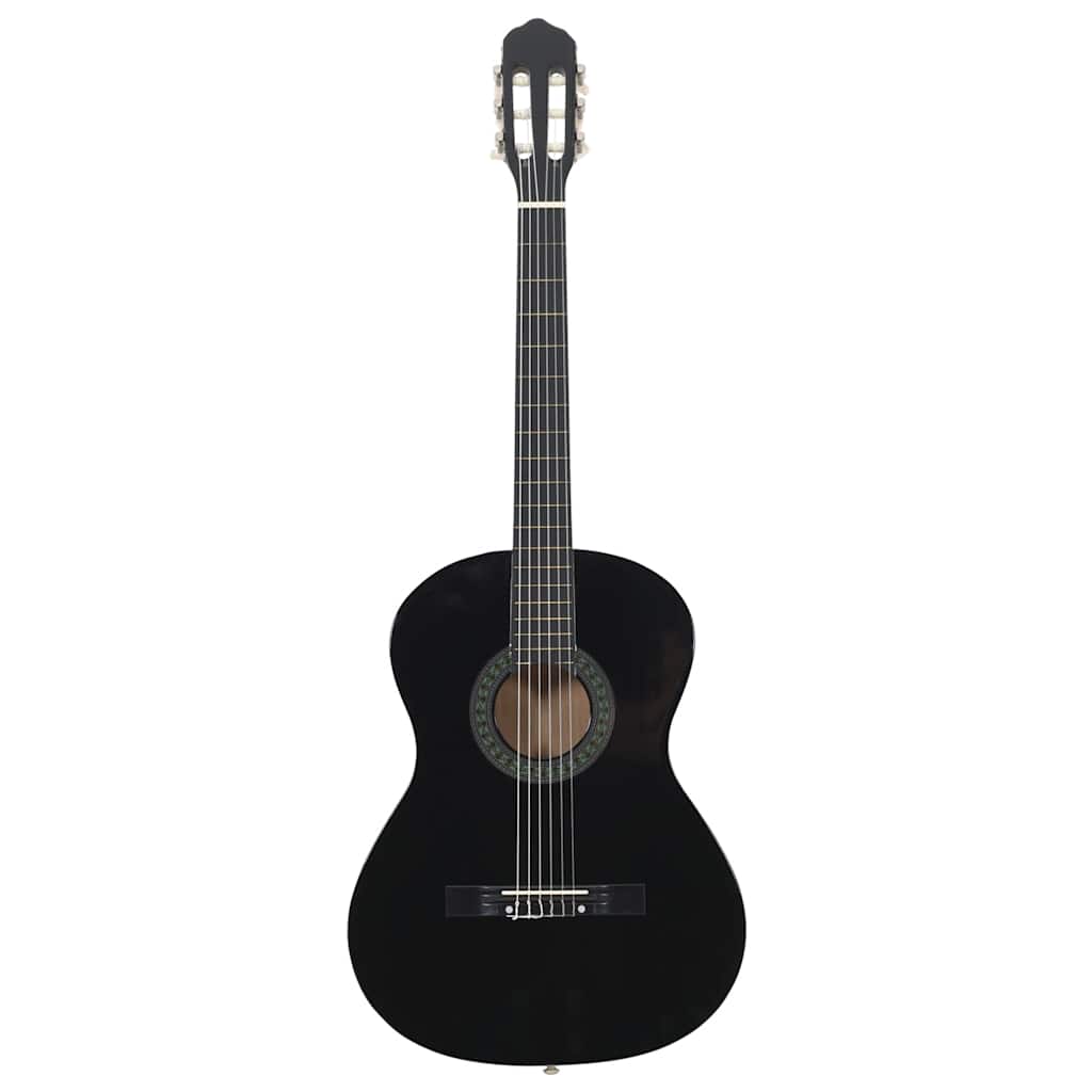 Guitarra clássica para iniciantes 4/4 39" madeira tilia preto