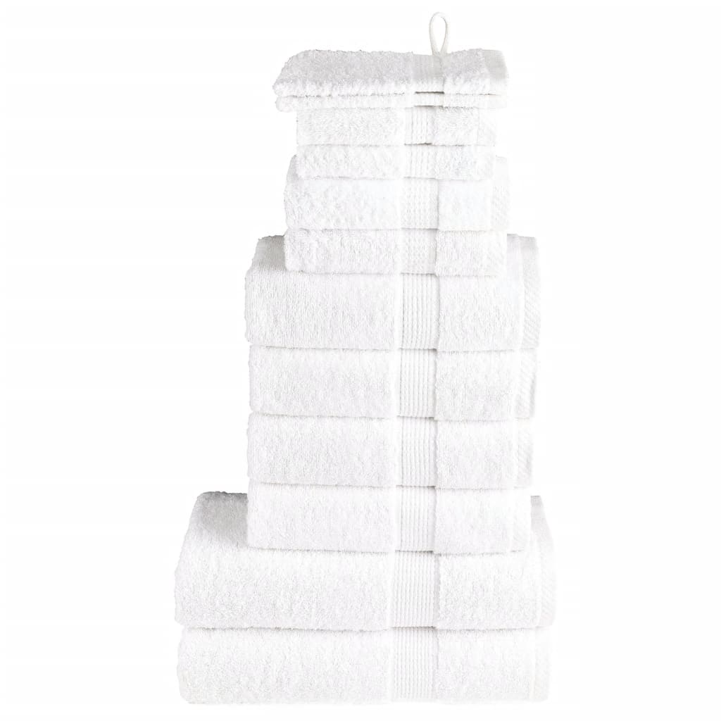 12Pcs conjunto toalhas banho premium solund 600gsm branco
