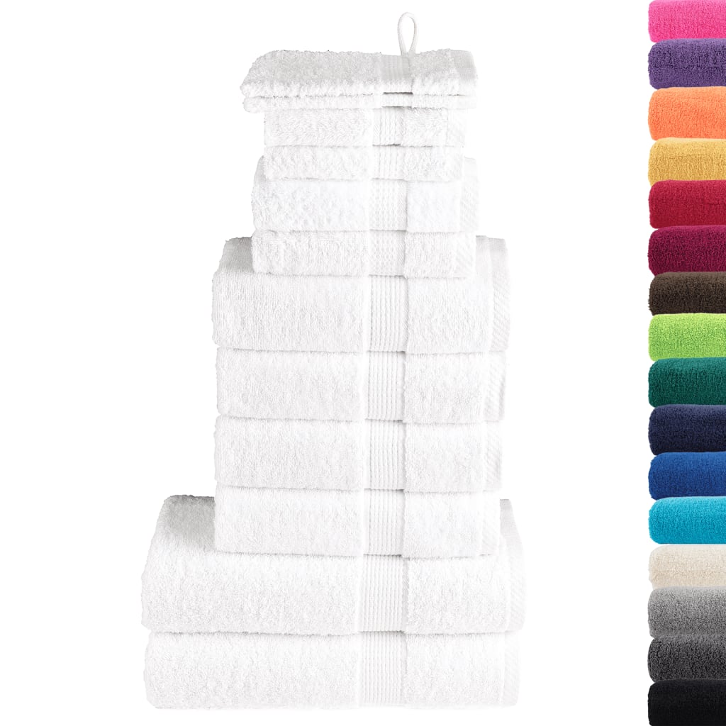 12Pcs conjunto toalhas banho premium solund 600gsm branco