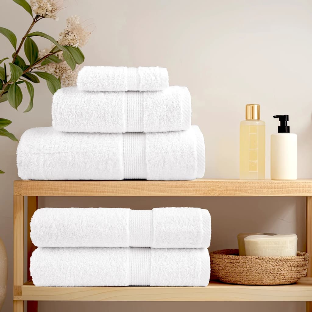 12Pcs conjunto toalhas banho premium solund 600gsm branco