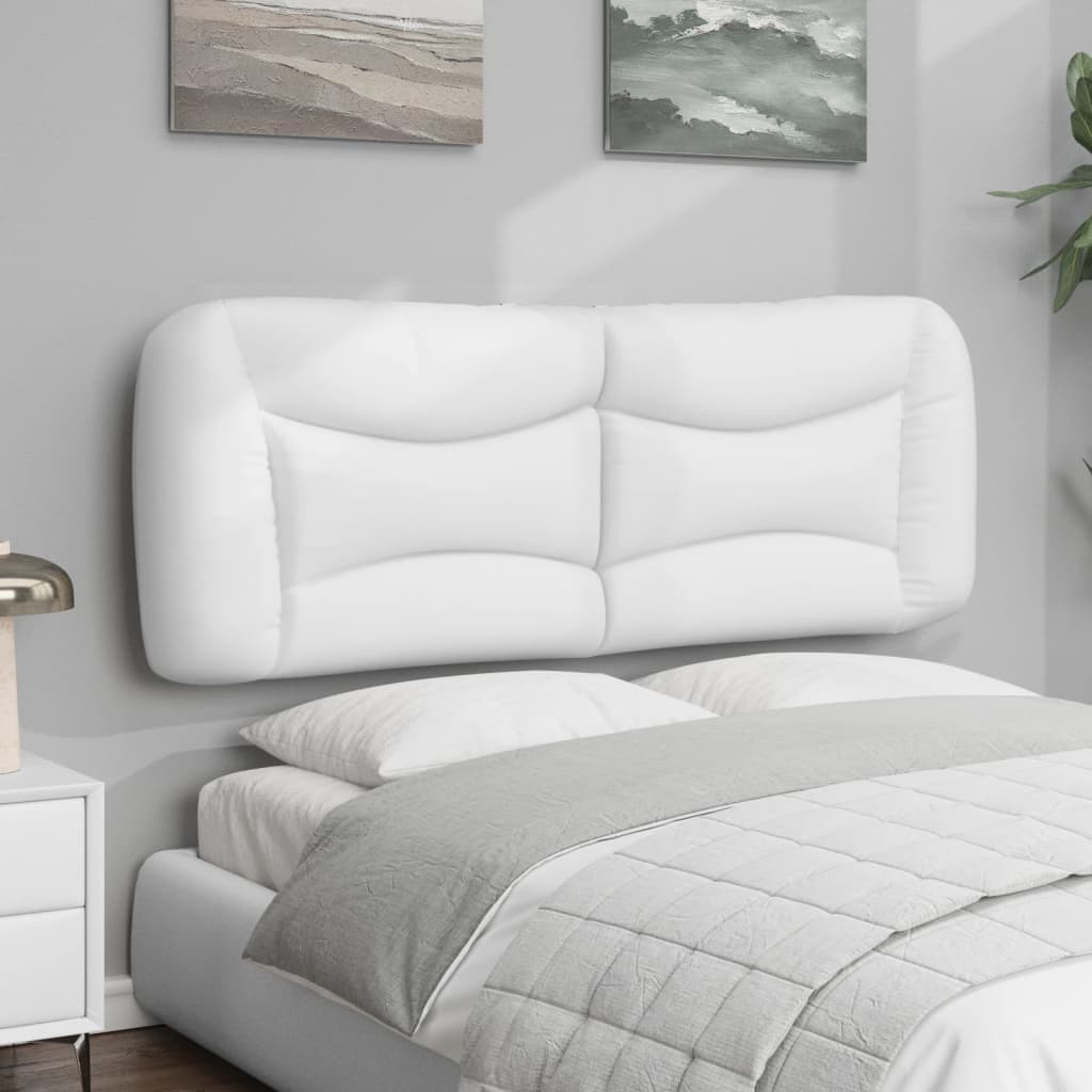 Almofadão de cabeceira hvar 120 cm couro artificial branco