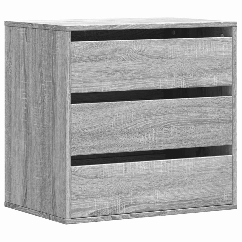 Cómoda 60x41x58 cm derivados de madeira cinzento sonoma
