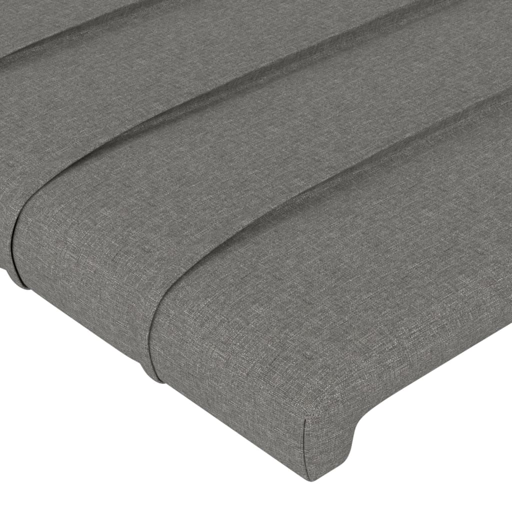 Cabeceira cinza escuro 80x5x118/128 cm tecido