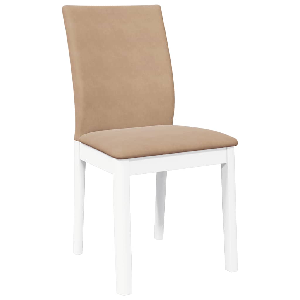 Cadeiras de jantar com almofadões 2 pcs madeira maciça branco