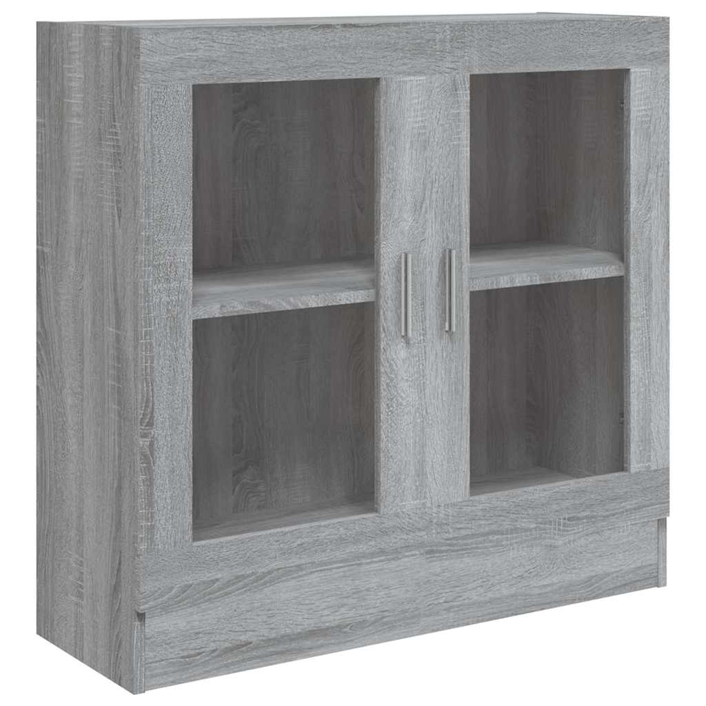 Vitrine 82,5x30,5x80 cm derivados madeira cinzento sonoma