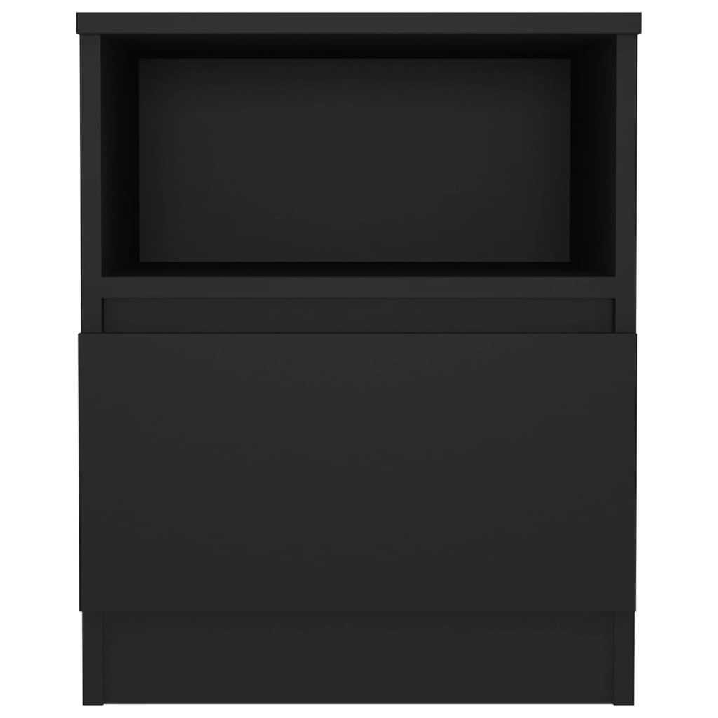 Mesas de cabeceira 2 pcs 40x40x50 cm derivados de madeira preto