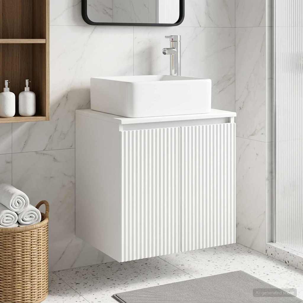 Vaidade com pia suspensa branco 53 x 35 x 63 cm