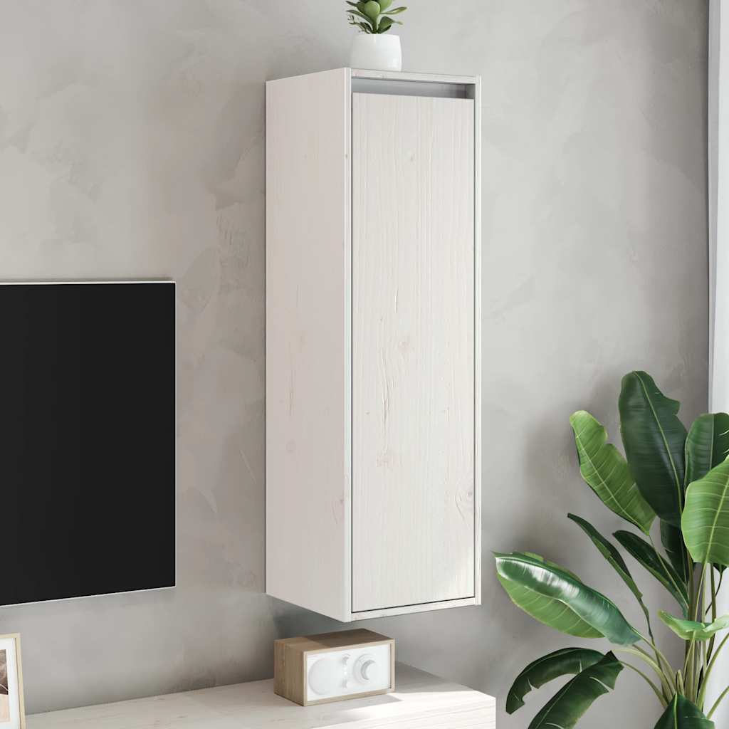 Armários de parede 2 pcs 30x30x100 cm pinho maciço branco