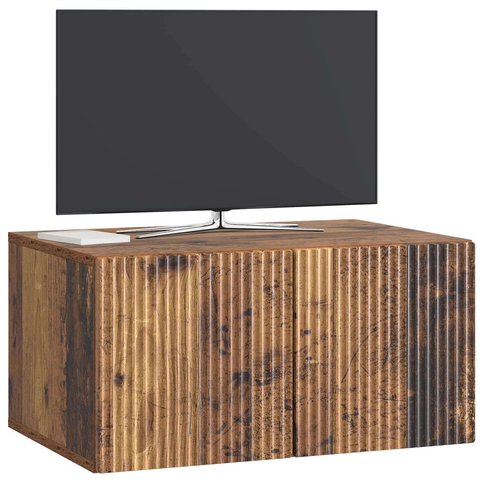 Gabinete de TV de parede madeira antiga 59,5 x 41 x 30 cm