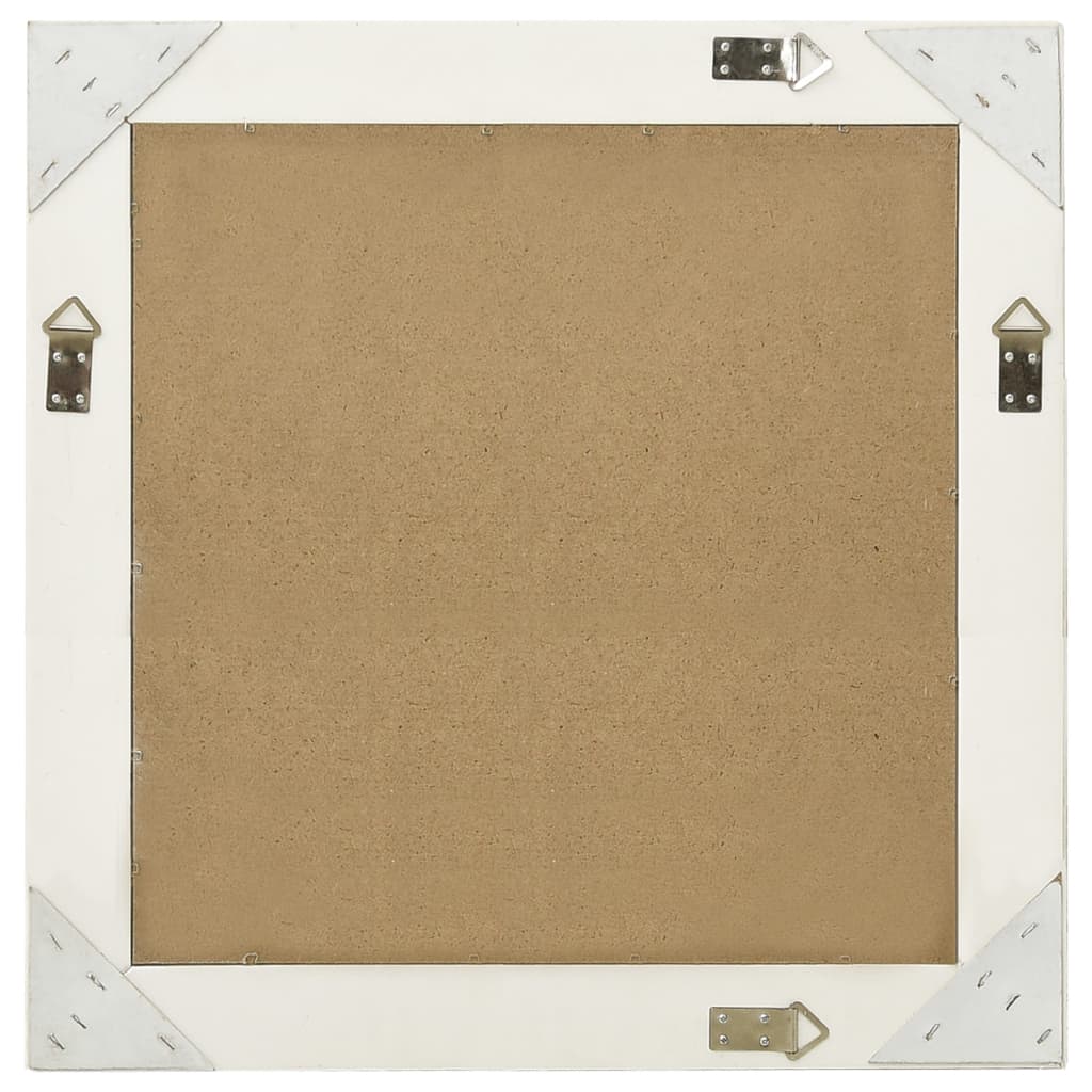 Espelho de parede estilo barroco 60x60 cm branco