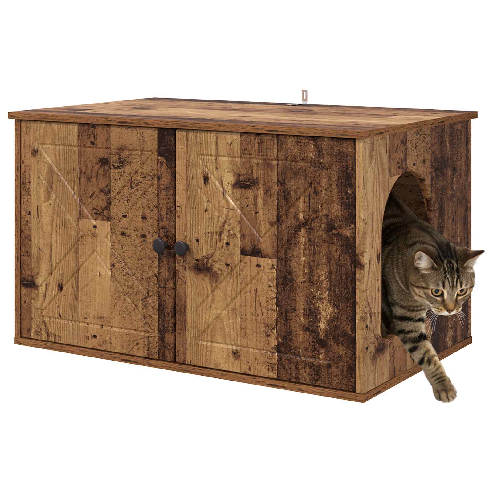 Casa para gatos madeira antiga 85 x 55 x 50,5 cm