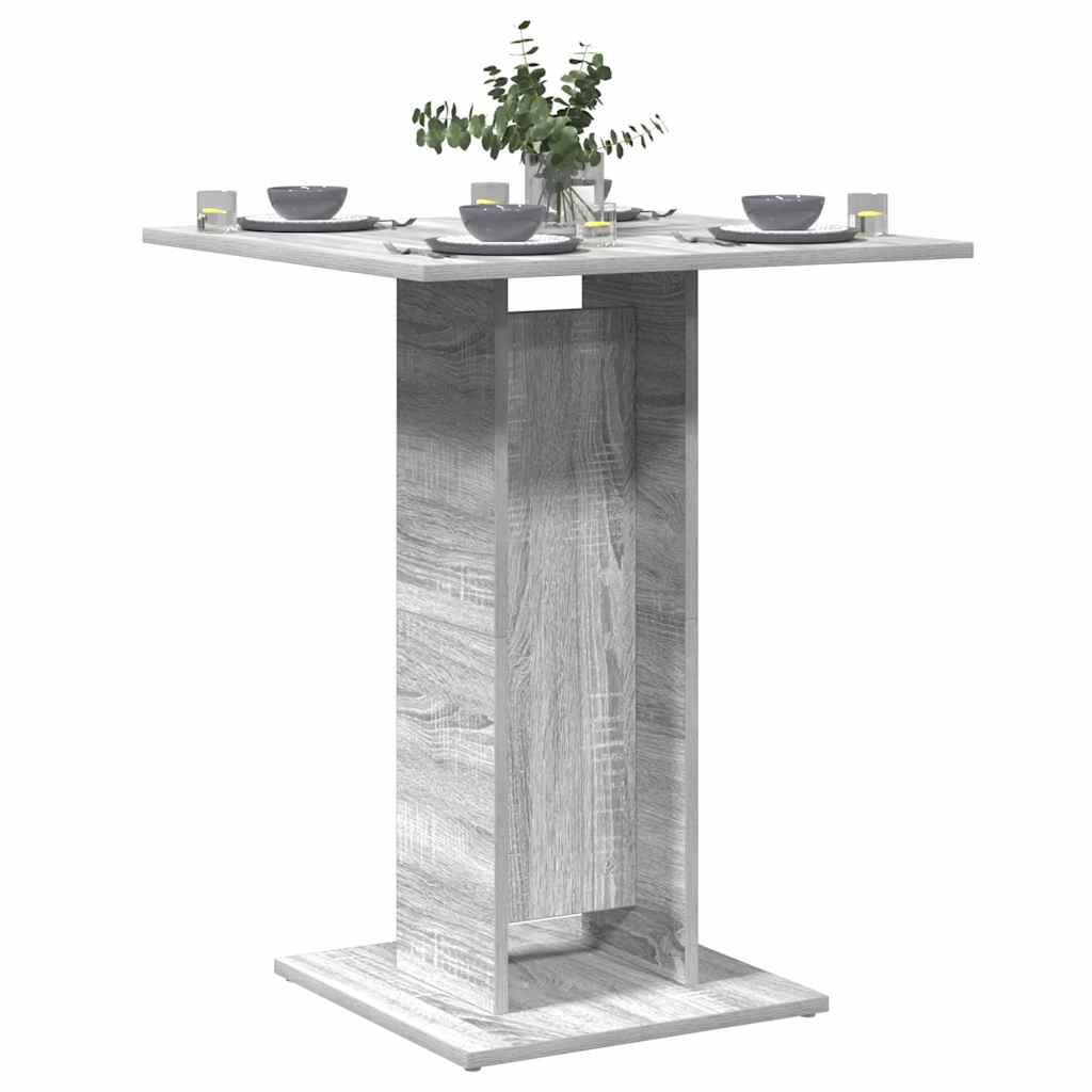 Mesa de bistrô 60x60x75cm derivados de madeira cinzento sonoma