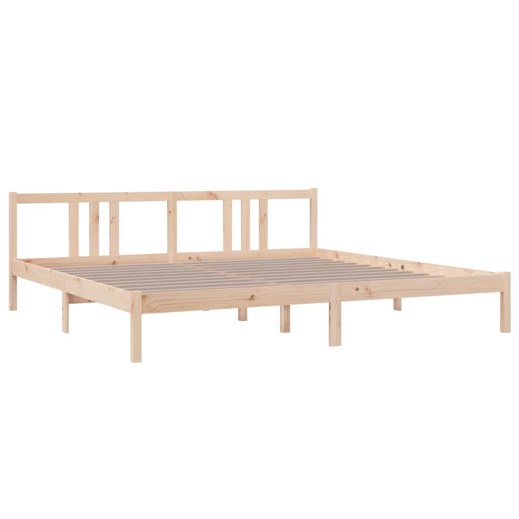 Estrutura de cama sem colchão 200x200 cm madeira maciça