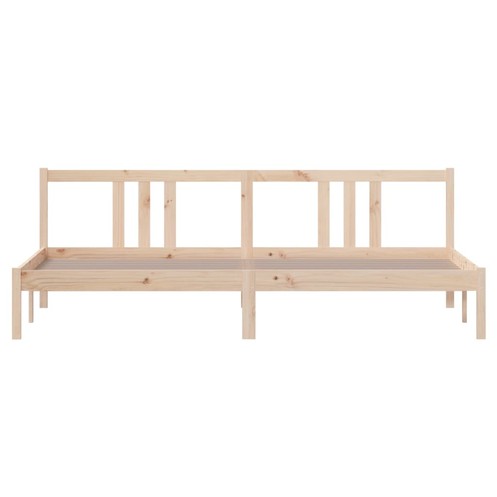 Estrutura de cama sem colchão 200x200 cm madeira maciça