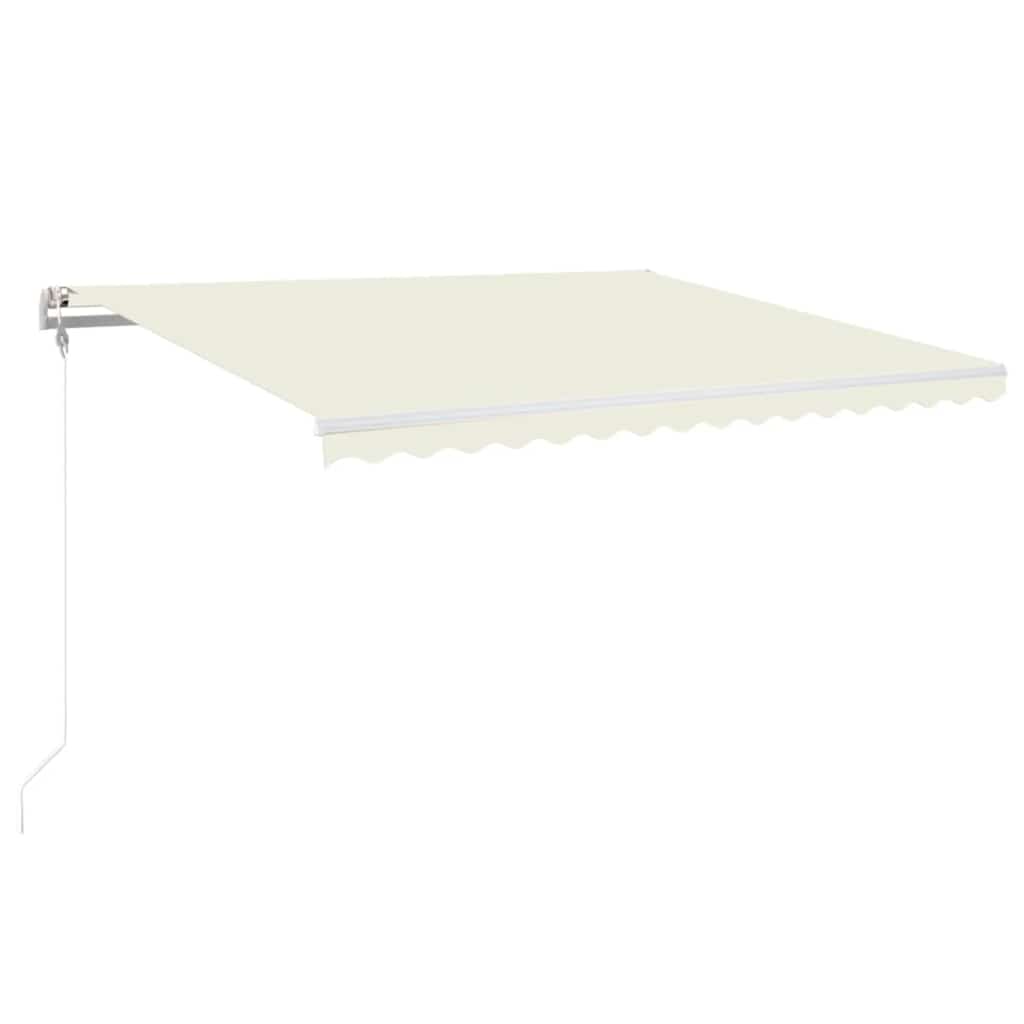 Toldo automático com LED e sensor de vento 450x350 cm cor creme