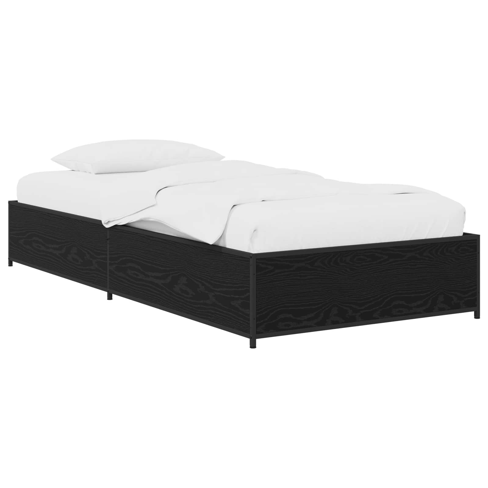 Estrutura da cama carvalho preto 80 x 200 cm