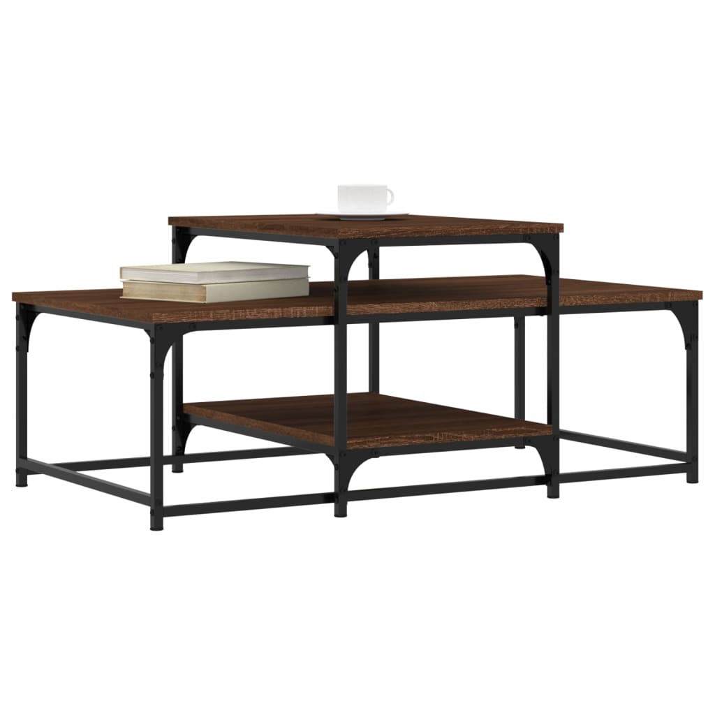 Mesa de centro 102x60x45 cm derivados madeira carvalho castanho