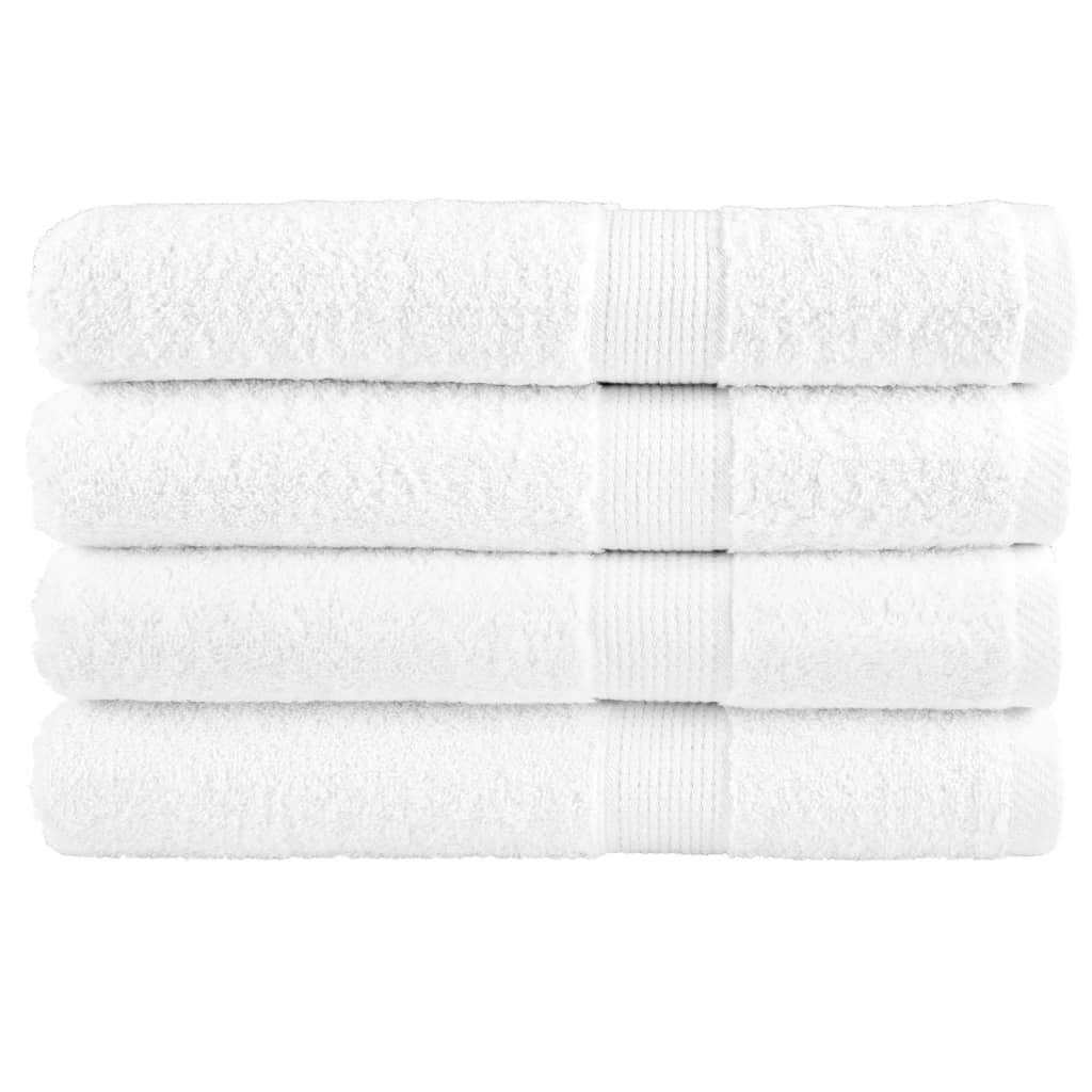 Toalhas premium solund 4 pcs 100x200 cm 600 gsm branco