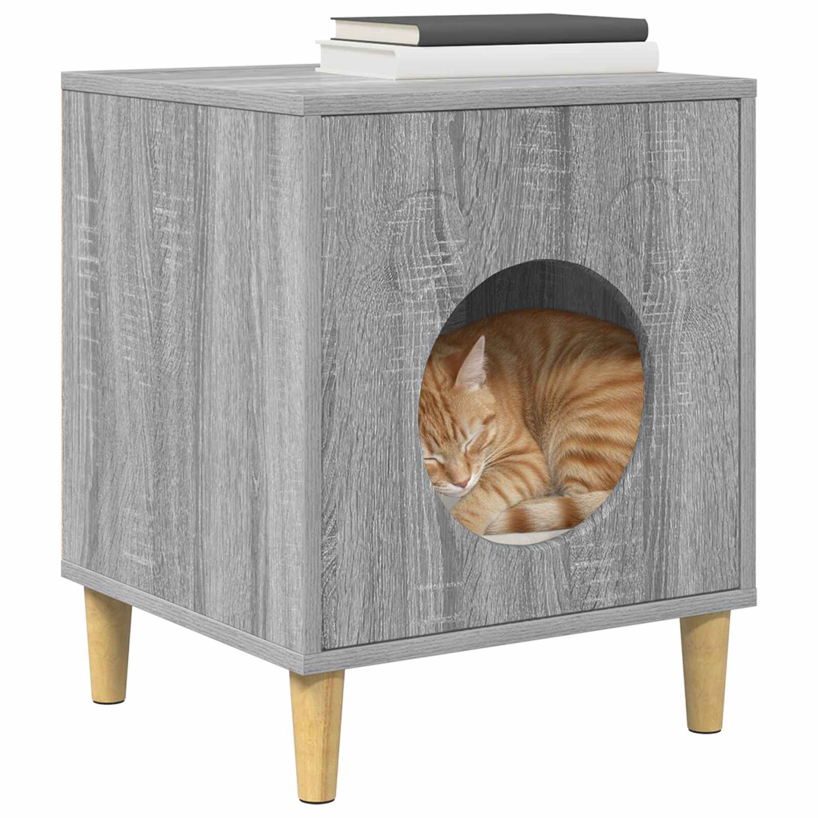 Casa para gatos cinza sonoma 42,5 x 40 x 53 cm