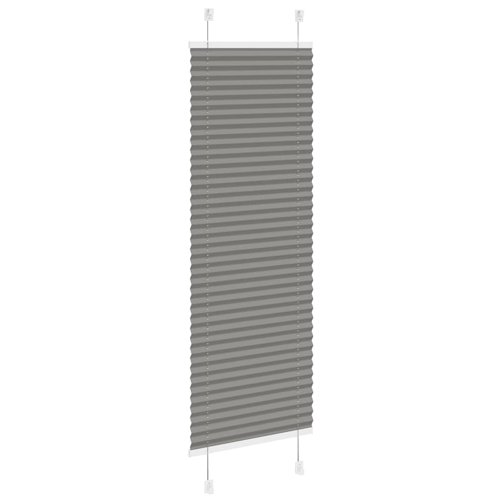 Antracite plissada cega 50x150 cm largura tecido 49,4 cm