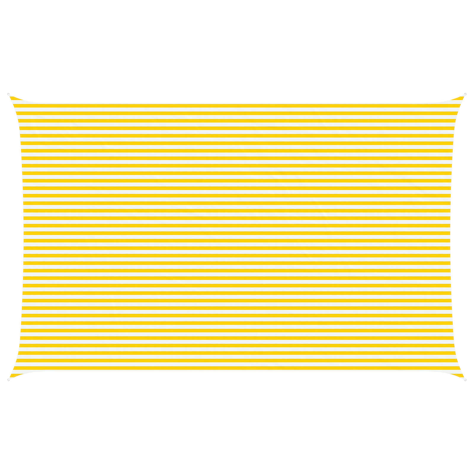 Vela de sombra solar amarelo e branco 8 x 5 m