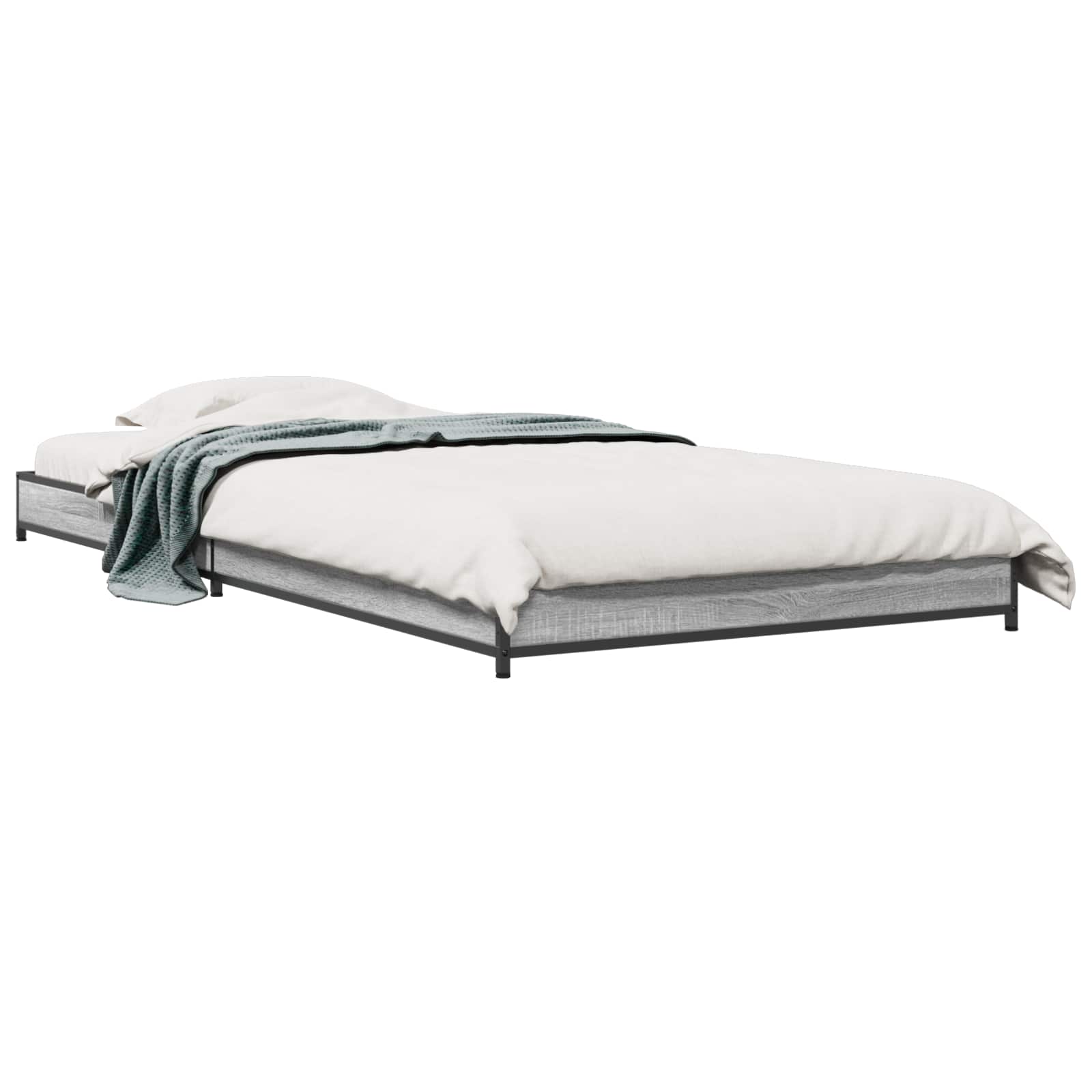 Estrutura da cama sonoma cinzento 80 x 200 cm