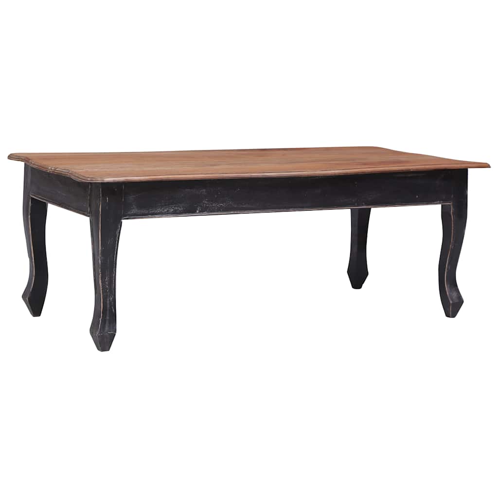 Mesa de centro 120x60x45 cm madeira de mogno maciça preto