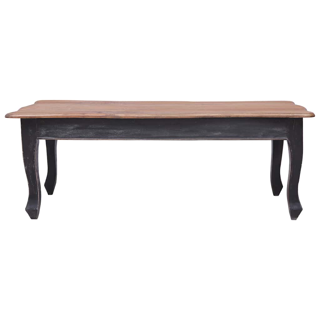 Mesa de centro 120x60x45 cm madeira de mogno maciça preto
