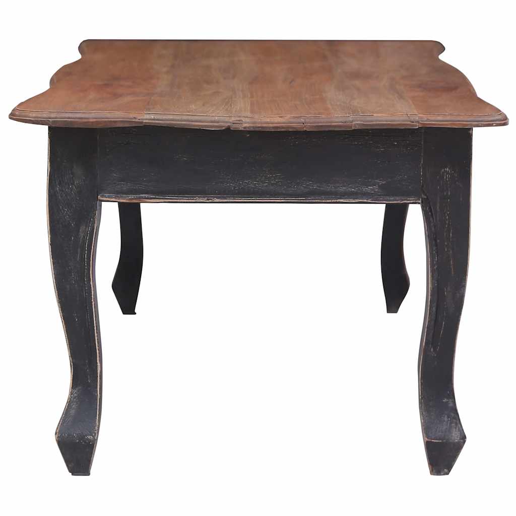 Mesa de centro 120x60x45 cm madeira de mogno maciça preto