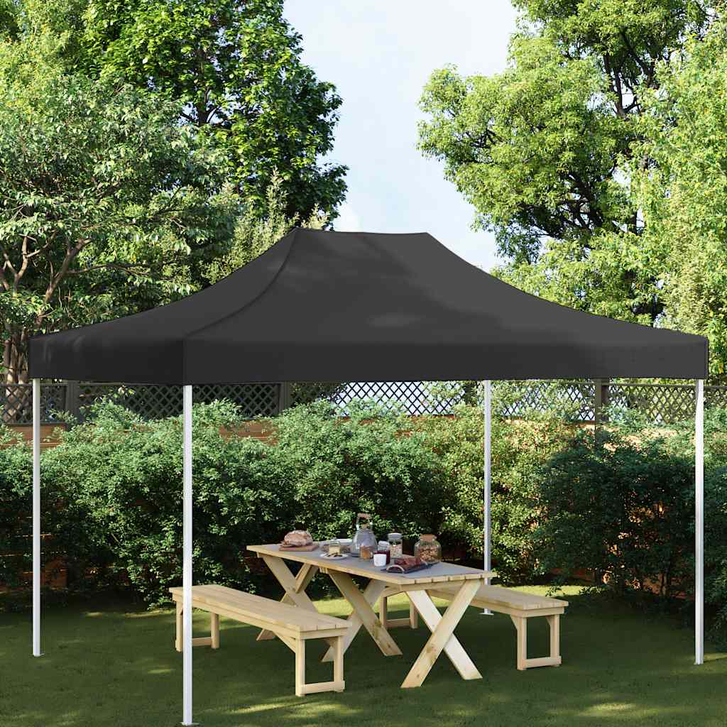 Teto para tenda de festas 4,5x3 m 270 g/m² preto
