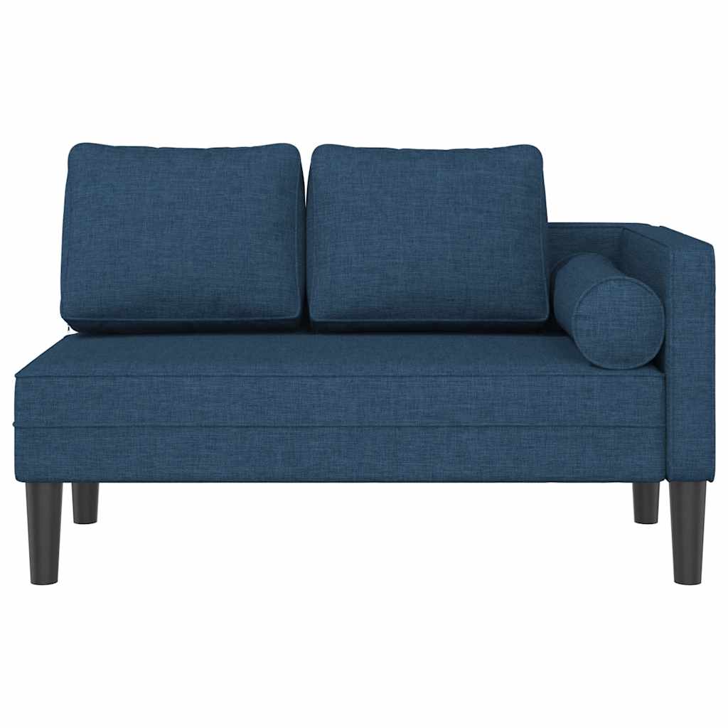 Chaise lounge com almofadões tecido azul
