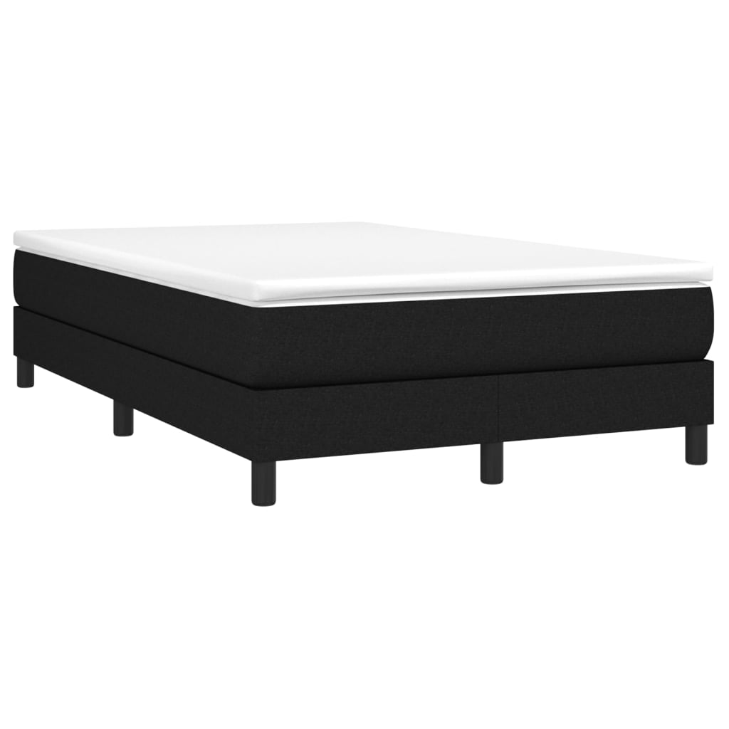 Estrutura de cama com molas 120x200 cm tecido preto